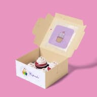 Customized Cupcake Boxes With Window