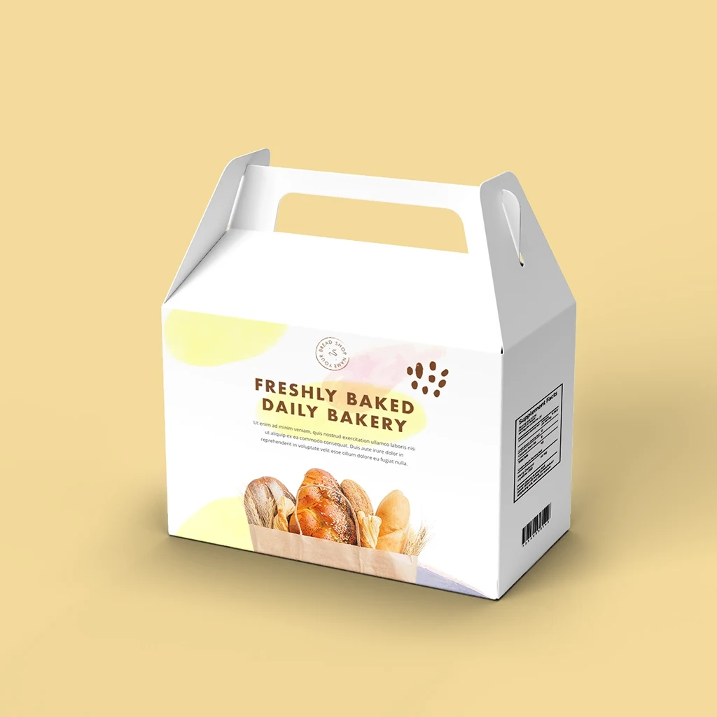 Custom Gable Cardboard Bakery Box