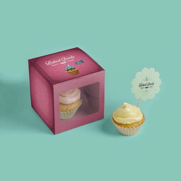 Custom Printed Window CupCake Boxes