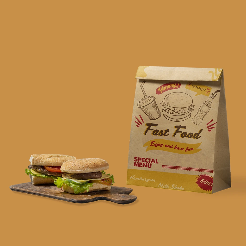 Custom Printed Fast Food Bags