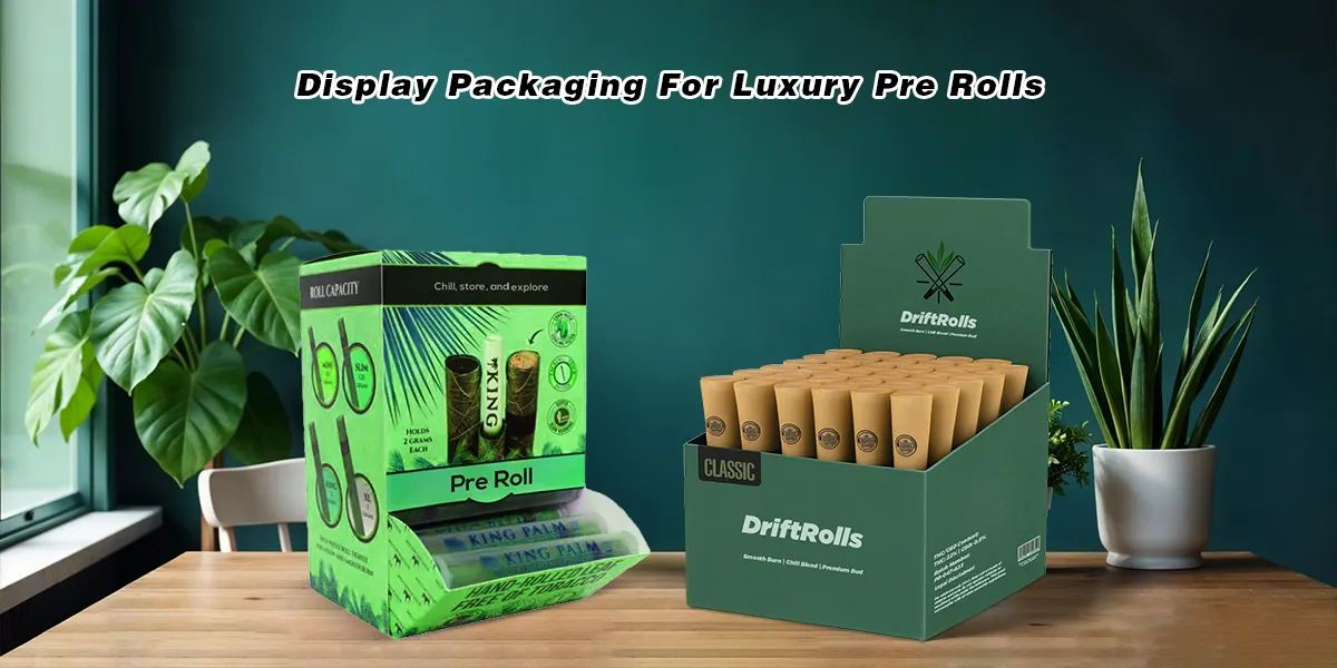Display packaging for luxury pre rolls