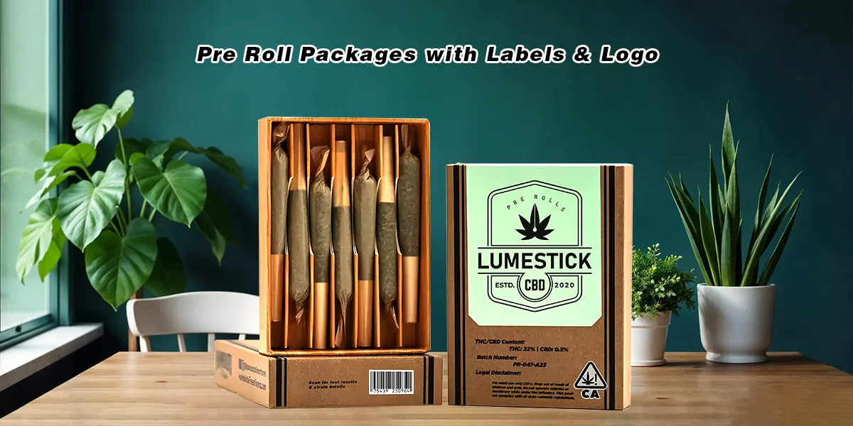 Pre roll packages with labels & logo